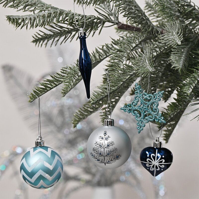 74 قطعة عيد الميلاد الحلي مجموعة تعليق شجرة الكريسماس كرات الحلي المعلقات عيد الميلاد ديكور للمنزل السنة الجديدة هدية