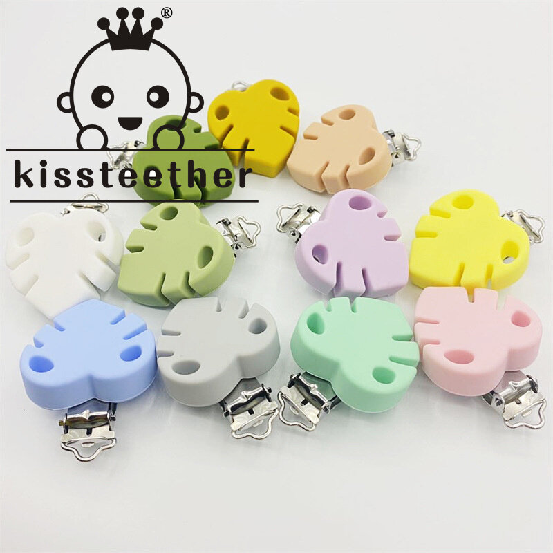 Kissteether-حلقة تسنين سيليكون للأطفال ، 3 قطع ، مشبك ، مشبك ، لعبة ، مشبك