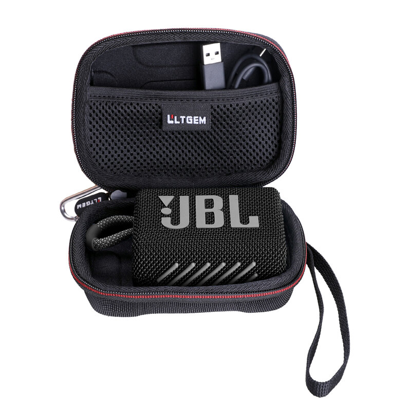 حقيبة صلبة Ltgem-eva لسماعات jbl go 3 المحمولة ، مقاومة للماء ، أسود ، مع بلوتوث ، بطارية مدمجة ، (حالة فقط)