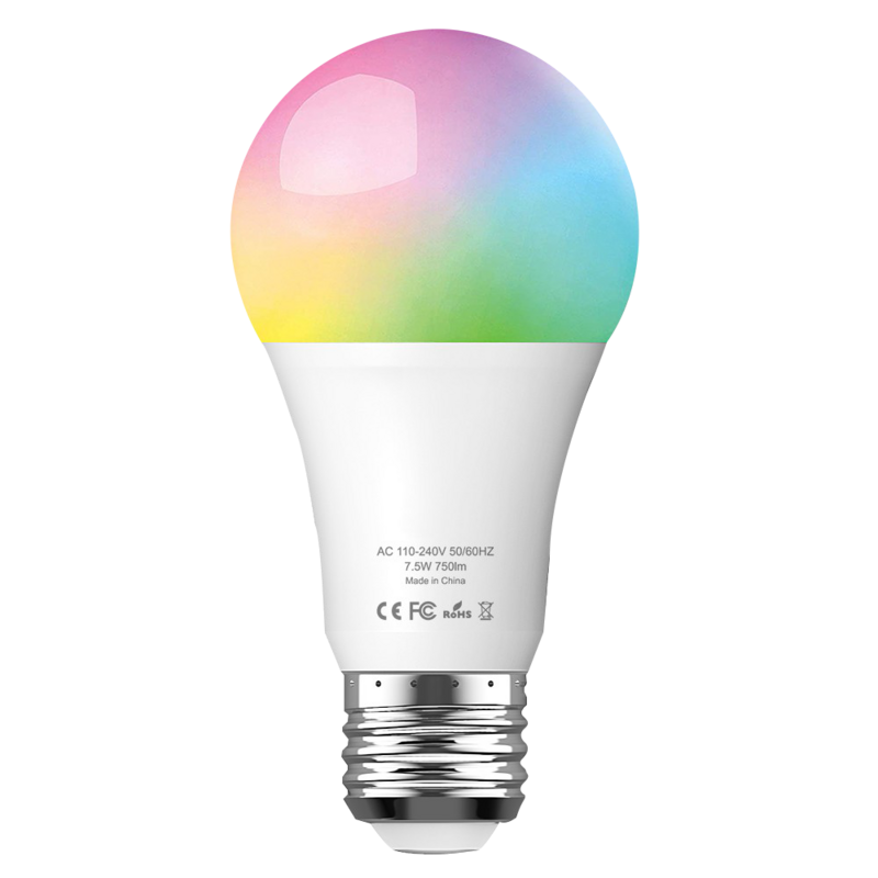 Tuya واي فاي المصباح الكهربي المنزل الذكي E27 تغيير لون 7.5 واط متوافق مع أليكسا GoogleTuya APP الموقت باهتة ل التيار المتناوب 100-240 فولت