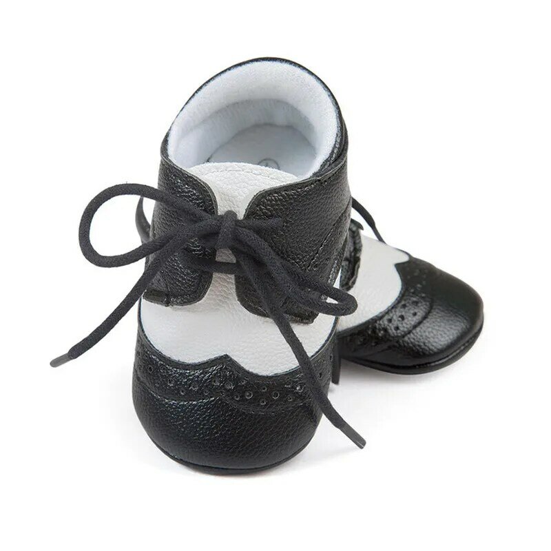حذاء للأطفال حديثي الولادة أولادي وبناتي مشوا لأول مرة مصنوع من المطاط الناعم وأسفل مصنوع من الجلد الصلب أكسفورد فستان للأطفال حديثي المشي حذاء للرضع
