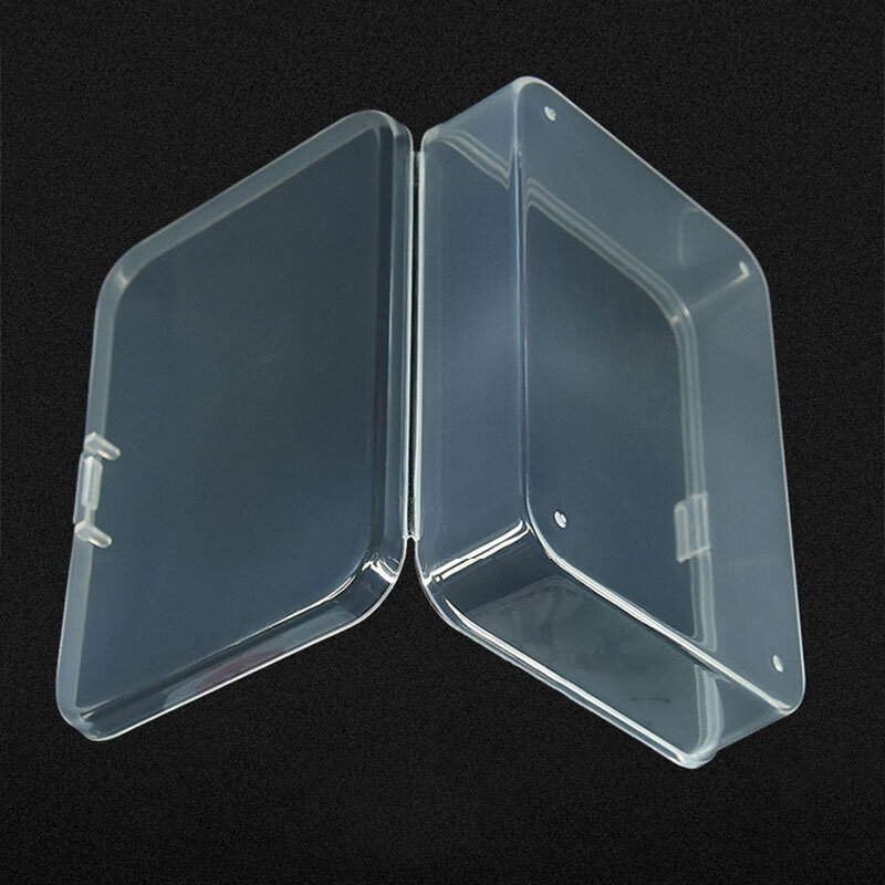 صندوق مستطيل بلاستيكي شفاف لتخزين المجوهرات ، حاوية تخزين شفافة ، 5 قطعة