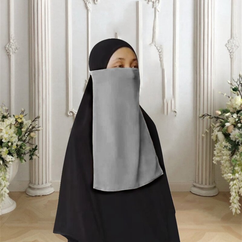 وشاح وجه حزين للنساء المسلمات ، عقال ، صلاة عربية ، نقاب رمضان ، قبعة أميرة ، طبقة واحدة ، 50 × 45 سنتيمتر