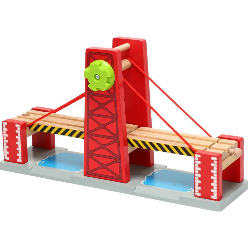 مسار القطار الخشبي جسر السكك الحديدية الخشبية مجموعة اكسسوارات سباق المسارات صالح لل توماس ألعاب تعليمية للأطفال