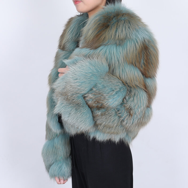 الشتاء ريال فوكس الفراء معطف السيدات معطف بركة (سترة من الفراء بقبعة للقطب الشمالي) الطبيعية فوكس معطف الفرو الطبيعي الثعلب الفراء سترة سترة