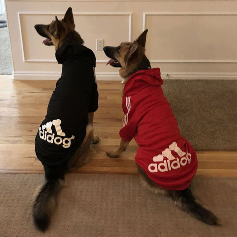 الشتاء الكلب الملابس Adidog الرياضة هوديس بلوزات معطف دافئ الملابس ل صغير كلاب متوسطة وكبيرة الحجم كبير الكلاب القط الحيوانات الأليفة جرو Outfi