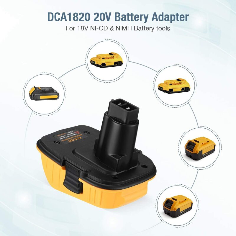 DCA1820 محول محول ديوالت 18 فولت أدوات 20 فولت ماكس بطارية أيون الليثيوم قوة البنك وظيفة متوافقة