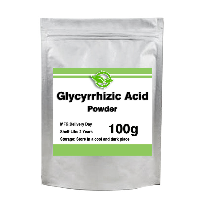 عالية الجودة Glycyrrhizic مسحوق حمضي تبييض البشرة ويضيء