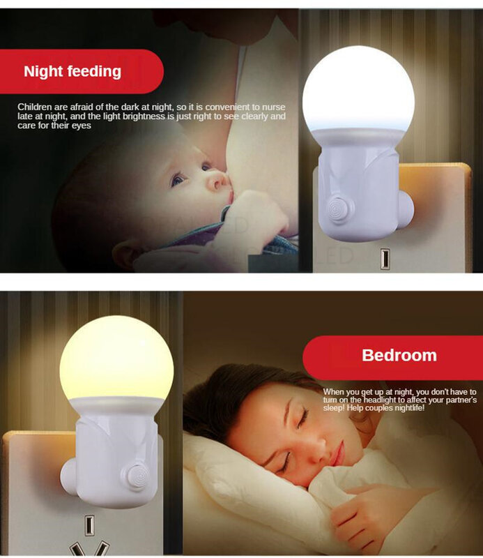 جديد LED إضاءة ليد ليلية مصباح ON/OF AC220V Fbaby التمريض العين النوم ضوء نوم النوم مقبس إضاءة LED توفير الطاقة مصباح لطيف