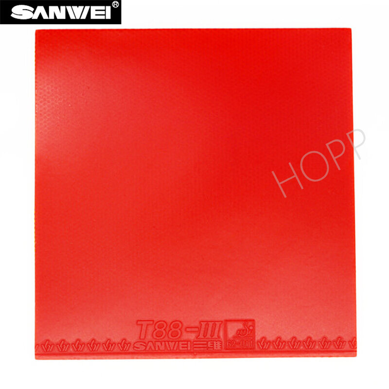 (10 الأحمر 10 أسود) سانوي T88-3 تنس الطاولة المطاط (نصف لزجة ، حلقة) سانوي T88 بينغ بونغ الإسفنج