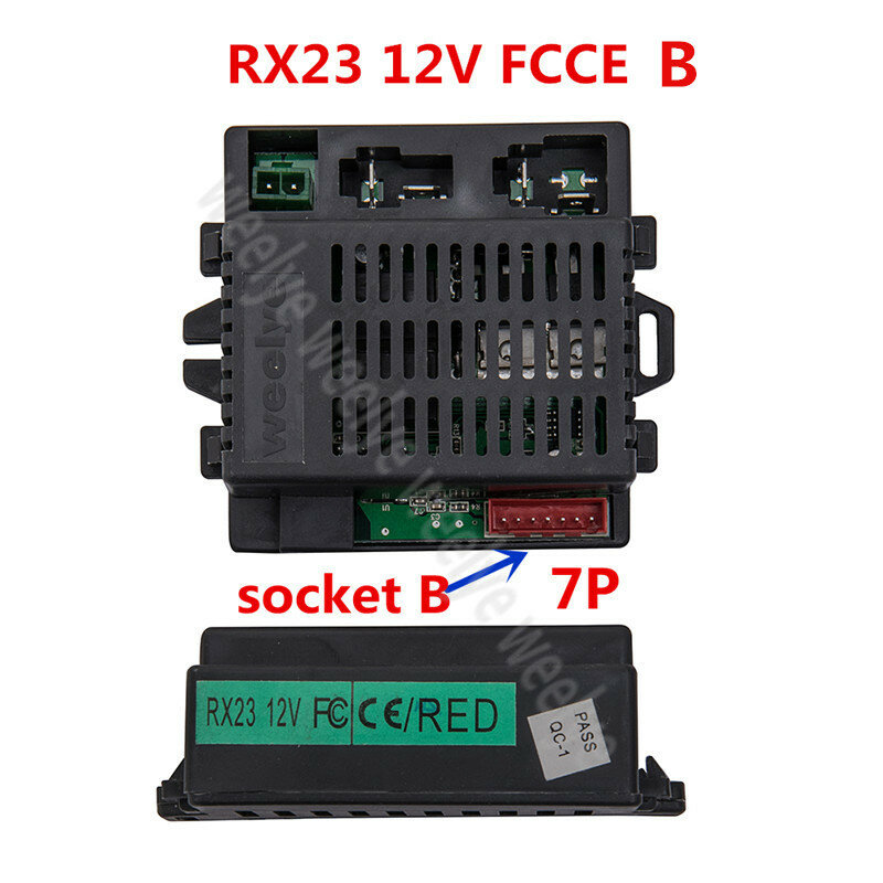 Weelye RX23 12 فولت FCCE الأطفال سيارة لعبة كهربائية بلوتوث التحكم عن بعد ، مع بدء تشغيل السلس وظيفة 2.4G بلوتوث الارسال