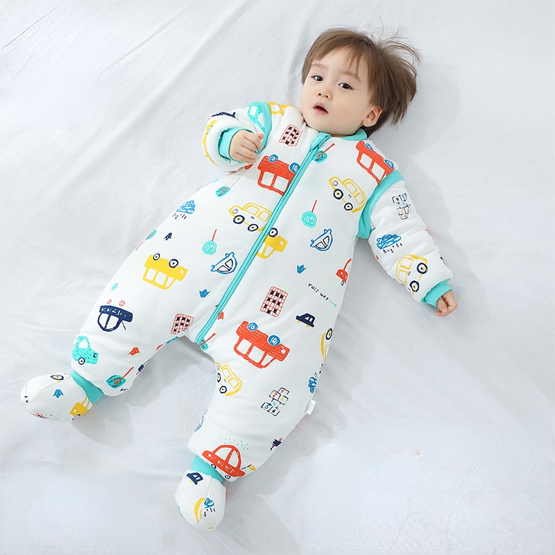 الشتاء الطفل أكياس النوم Footmuff الخريف سميكة الدافئة لبس بطانية القطن ثوب النوم الرضع طفل رضيع كيس النوم لحاف 8Y