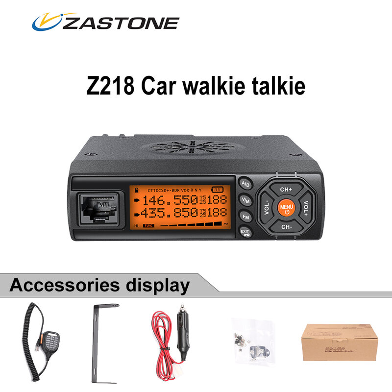Zastone z218 VHF UHF البسيطة راديو 25W اسلكية تخاطب سيارة اتجاهين راديو comunicador HF الإرسال والاستقبال