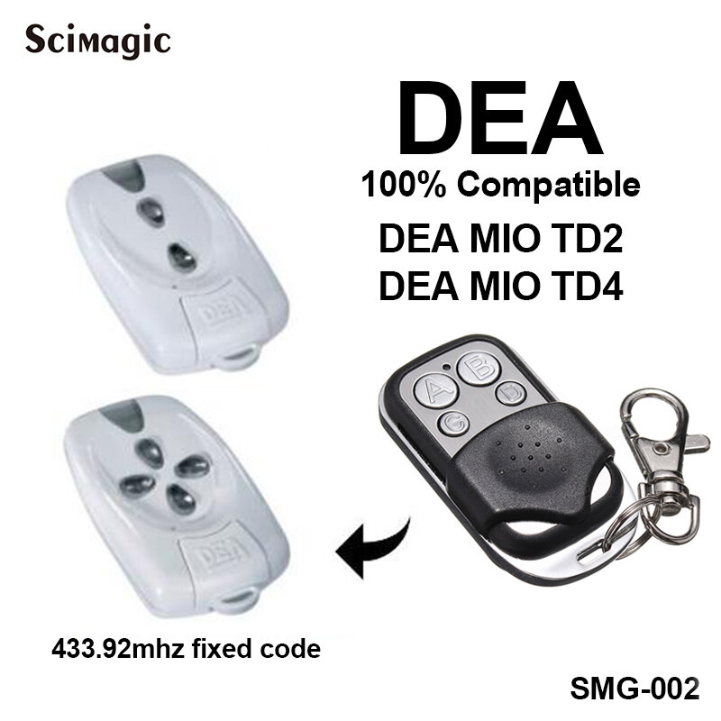 DEA 433-1 433-2 433-4 ميو TD2 ميو TD4 بوابة التحكم باب المرآب التحكم عن بعد استبدال دي عن بعد المرآب رمز ثابت 433.92MHz