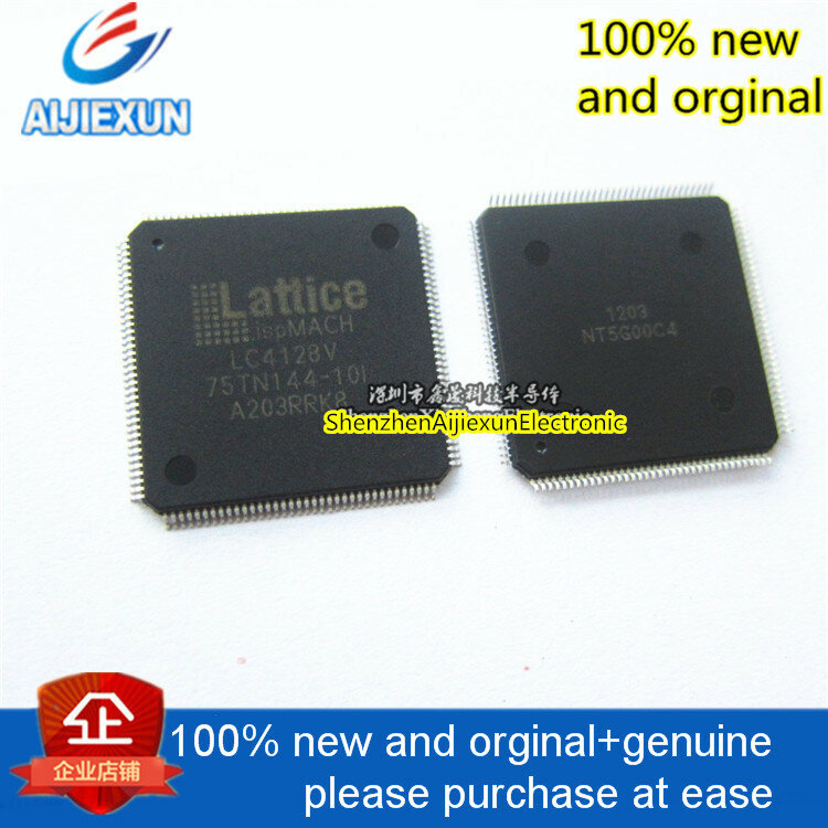 2 قطعة 100% جديد و الأصلي LC4128V-75TN144-10I جزءا لا يتجزأ من CPLD مجمع برمجة المنطق جهاز مخزون كبير