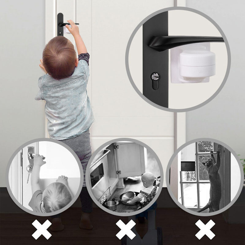 المنزل العالمي ABS حماية جهاز للأطفال سلامة ABS مكافحة فتح أقفال المقبض ذراع باب قفل الطفل الاطفال سلامة الأبواب قفل