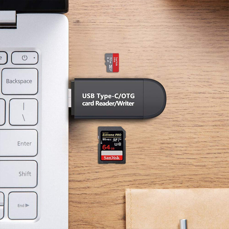 SD قارئ بطاقات USB C قارئ بطاقات 3 في 1 USB 2.0 TF/ميركو SD قارئ بطاقات الذاكرة الذكية نوع C OTG فلاش حملة Cardreader محول