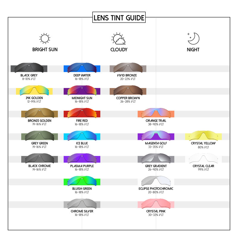 Bsymbo استبدال العدسات ل-صمام أوكلي جديد 2014 النظارات الشمسية الاستقطاب-خيارات متعددة