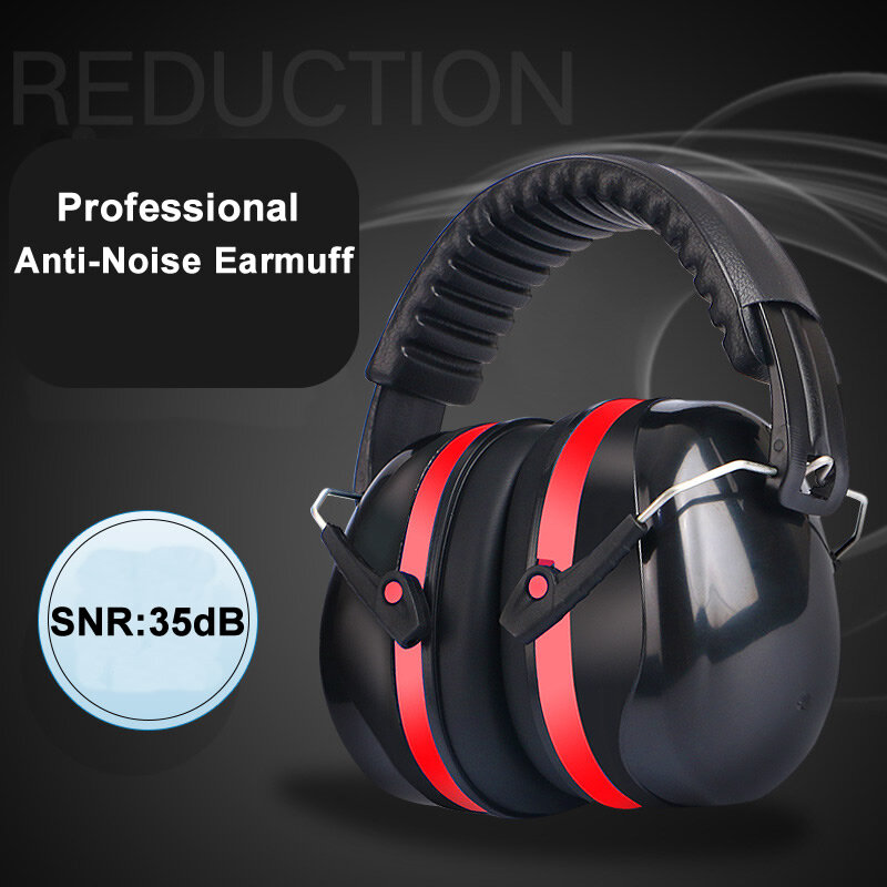 مكافحة الضوضاء رئيس غطاء للأذنين طوي الأذن حامي SNR-35dB للأطفال/بالغين دراسة النوم العمل اطلاق النار السمع حماية آمنة