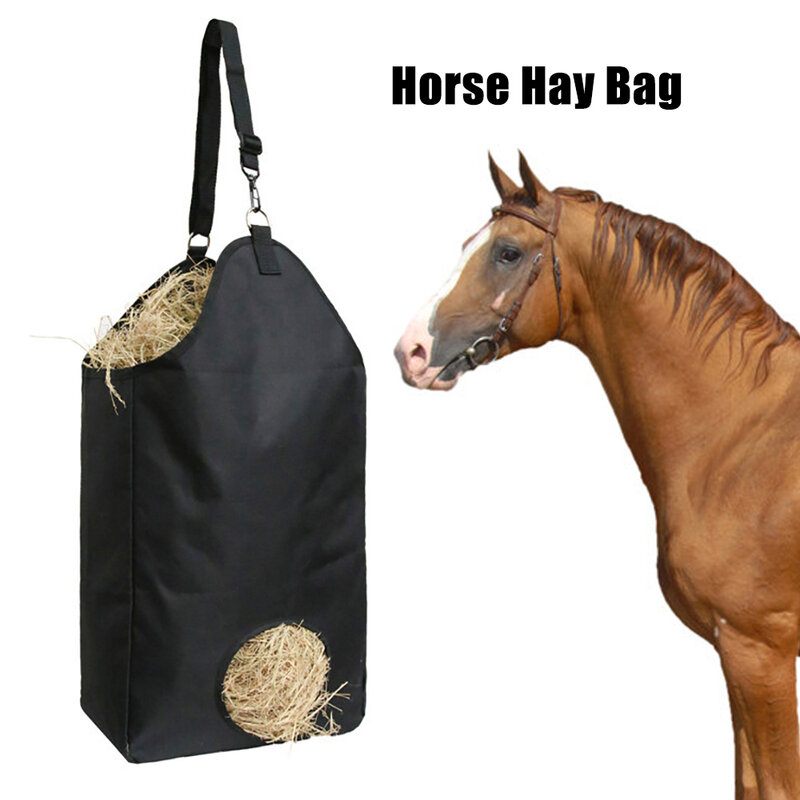 الحصان القش حقيبة بطيئة تغذية حقيبة مقاوم للماء أكسفورد القماش كبير المغذية حقيبة يوم كامل تغذية الحصان معدات مزرعة الفروسية لوازم