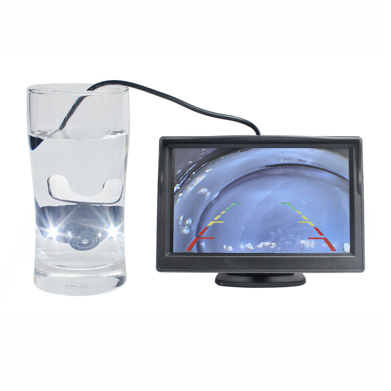 DIYKIT-شاشة رؤية خلفية لاسلكية للسيارة ، شاشة عرض TFT LCD 5 بوصة ، رؤية ليلية LED ، كاميرا سيارة ، نظام أمان لاسلكي لوقوف السيارات