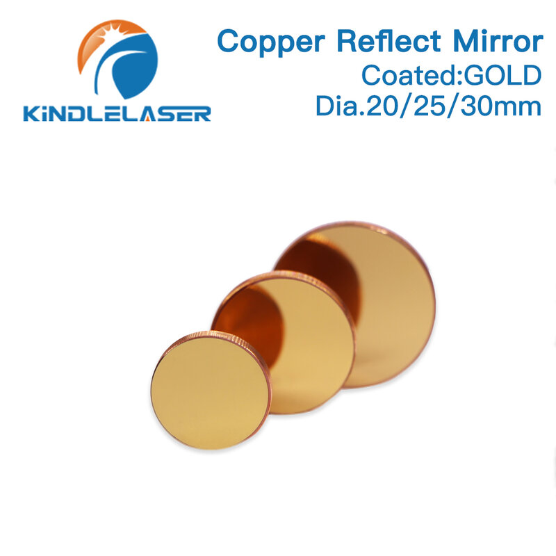3 قطعة kindleliser النحاس تعكس مرآة قطرها 20 25 30 مللي متر Cu الليزر مرآة ل Co2 ليزر ماكينة ليزر لقطع الألواح الإكريليك والنقش عليها آلة