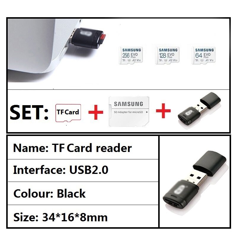 بطاقة الذاكرة SAMSUNG-EVO Plus ، 32GB ، SDHC 64GB ، 128GB ، 256GB ، 512GB ، SDXC مايكرو SD ، TF بطاقات فلاش ، UHS-1 MicroSD للهاتف ، كاميرا بدون طيار