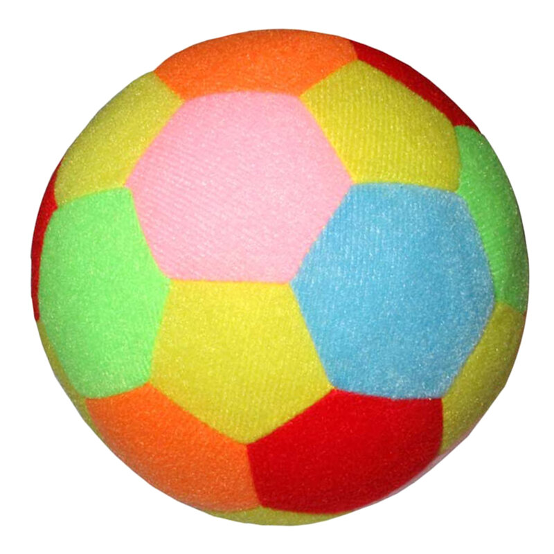 لينة أفخم محشوة قوس قزح كرة القدم مع لطيف حشرجة-القطن مليئة لكرة القدم الكرة للطفل طفل داخلي في الهواء الطلق لعب