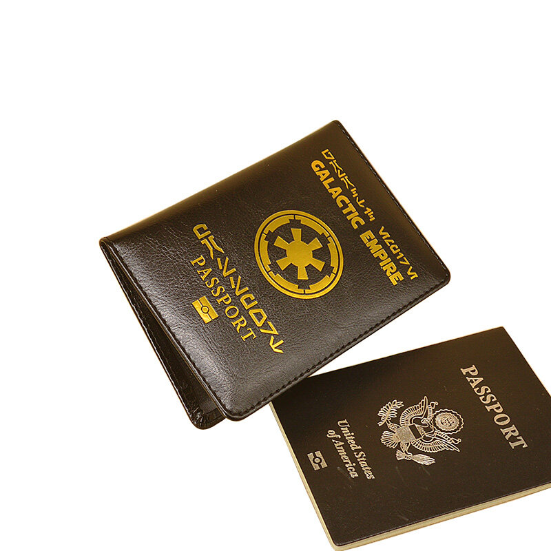 غطاء جواز سفر galaxy Empire ، حافظة جواز سفر جلدية سوداء ، محفظة سفر ، منظم مستندات ، حامل جواز سفر ، جديد