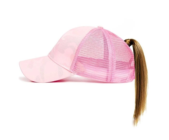 2021 المرأة ذيل حصان قبعة بيسبول شبكة التمويه الصيف الترفيه بسيط Snapback قبعة في الهواء الطلق الشارع الشهير الرياضة قبعة للنساء الرجال
