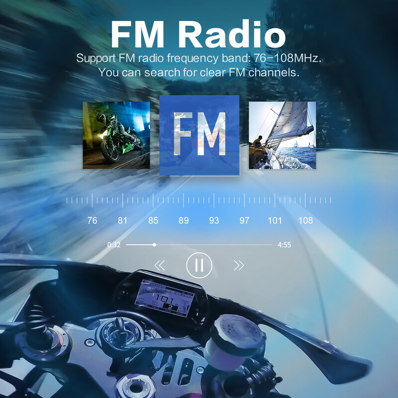 Fodsports FX6S بلوتوث 5.0 إنترفون دراجة نارية سماعة خوذة الأذنية 6 الدراجين Intercomunicador موتو راديو FM البيني
