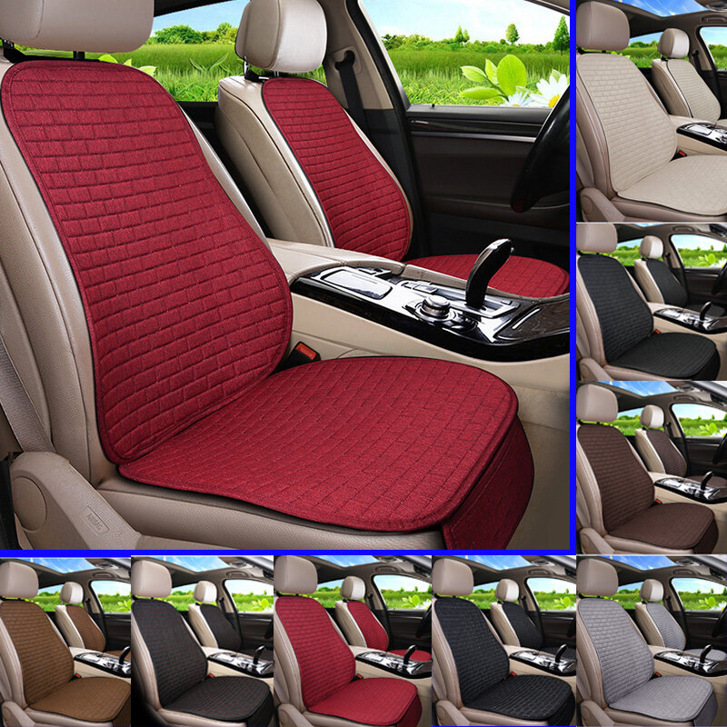 غطاء مقعد السيارة الأمامي/الخلفي الكتان/الكتان وسادة مقعد بطانة واقية أسود/أحمر/بيج/رمادي/القهوة/براون ل Citron C5 Aircross F6 X45