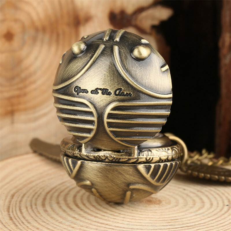 رائعة صغيرة لطيف الكرة على شكل قلادة قلادة ساعة جيب حركة الكوارتز جيب ساعة هدايا الاطفال الرجال النساء