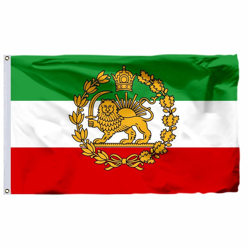 إيران ما بعد الثورة الدستورية العلم 90x150 سنتيمتر 3x5ft النسخة البديلة الدولة راية IWith الحلقات الديكور هالوين
