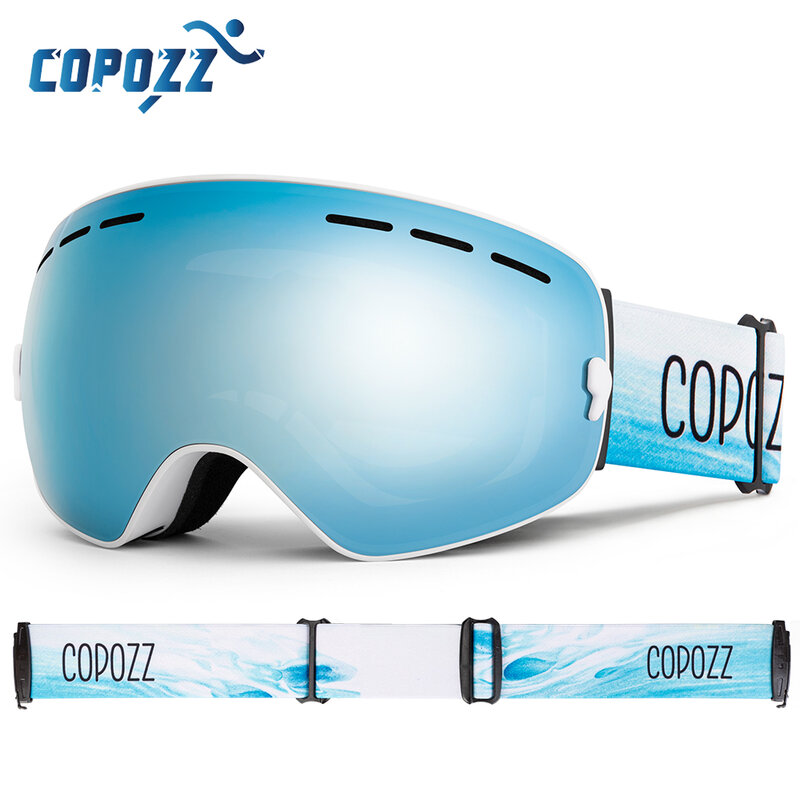 COPOZZ ماركة المهنية تزلج نظارات مزدوجة الطبقات عدسة مكافحة الضباب UV400 نظارات التزلج الكبيرة التزلج على الجليد الرجال النساء نظارات واقية من الثلج