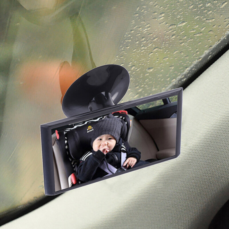 1X سيارة شاحنة سهلة الرؤية الخلفية المقعد الخلفي الطفل سلامة الطفل مرآة شفط مرآة