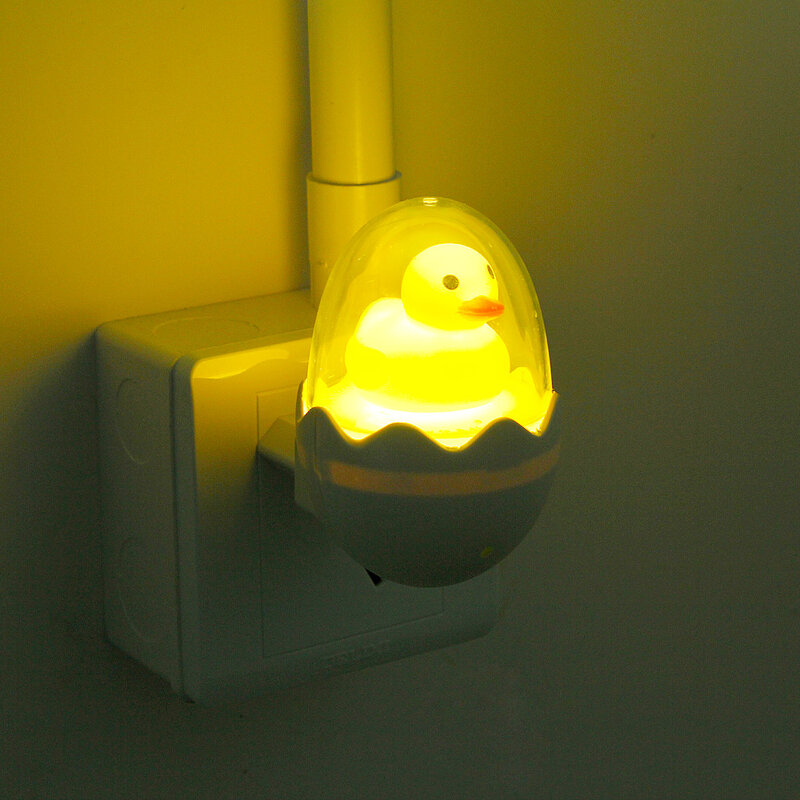 لطيف بطة صفراء LED ضوء الليل الاستشعار التحكم عكس الضوء مصباح التحكم عن بعد الاتحاد الأوروبي التوصيل 220 فولت للمنزل نوم الأطفال الاطفال هدية