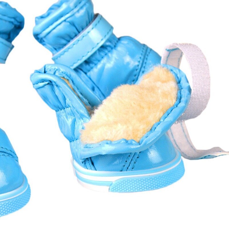 دافئ الكلب الثلوج الأحذية مقاوم للماء المضادة للانزلاق حذاء كلب كلب صغير جرو القط الشتاء صوف مبطن الأحذية زلة مقاومة أحذية حيوانات أليفة
