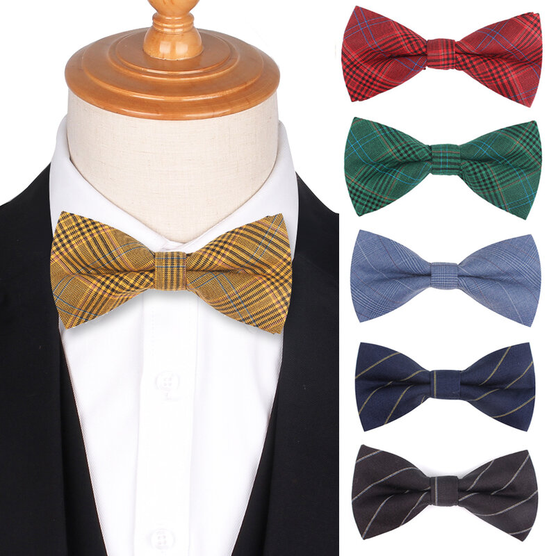 ربطة عنق كلاسيكية للرجال والنساء ، قطن ، جودة عالية ، كاجوال ، مربعات ، لحفلات الزفاف