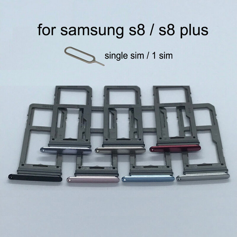 غطاء الهاتف المحمول, غطاء هاتف أصلي لهاتف Samsung Galaxy S8 G950 G950F S8 Plus G955 G955F محول بطاقة SIM جديد وحامل بطاقة Micro SD