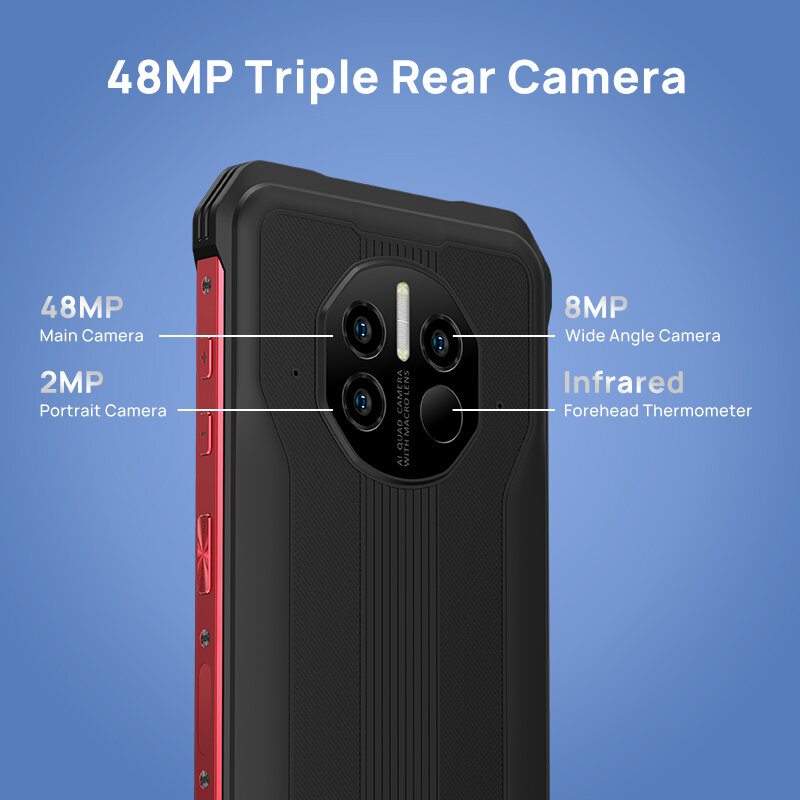 هاتف DOOGEE V10 مزدوج 5G إصدار عالمي بطارية 8500mAh كاميرا خلفية 48 ميجابكسل شاشة عرض مزدوجة 6.39 بوصة 33 واط شحن سريع هاتف ذكي NFC