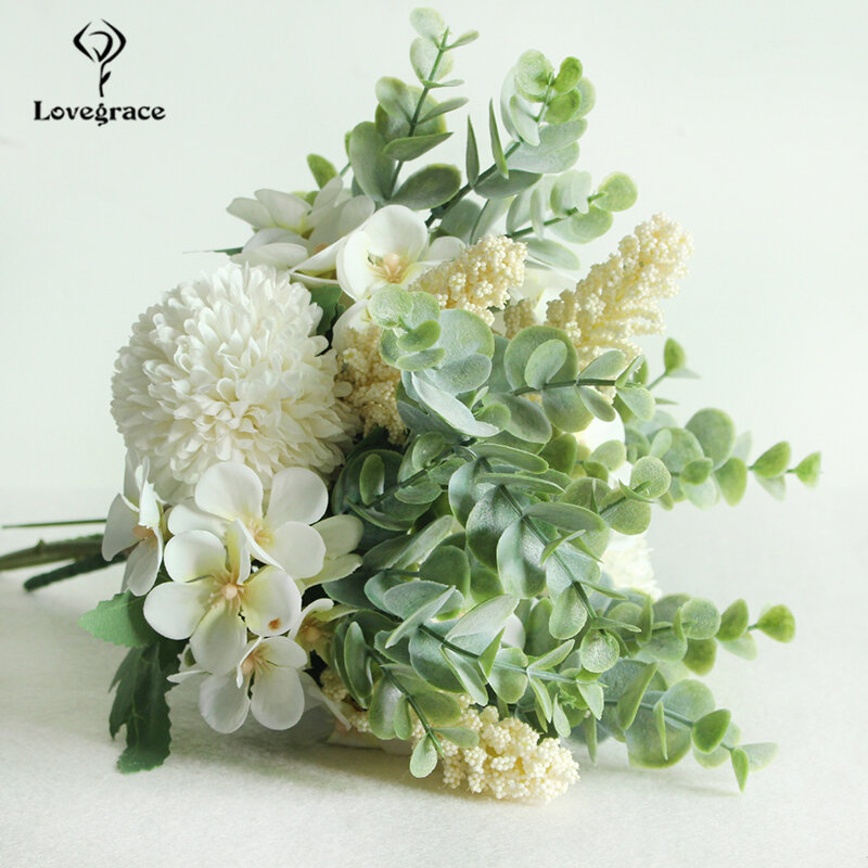 Lovegrace-باقة من الورود الحريرية لوصيفات العروس ، زهور اصطناعية ، للمنزل ، الفندق ، الديكور