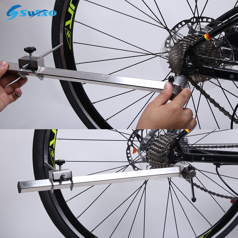 SWTXO الدراجة هوك أليجنر مجموعة أدوات دراجة Derailleur شماعات أداة محاذاة ل الدراجة الطريق الجبلية 20-29 ''عجلة دراجة نارية أداة إصلاح