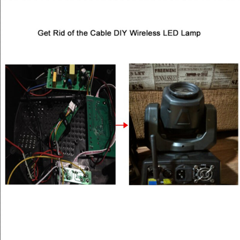 جهاز إرسال واستقبال لاسلكي ، وحدة تحكم DMX 512 ، وحدة PCB ، تأثير إضاءة المسرح الاحترافي ، ضوء DJ ، 2 في 1