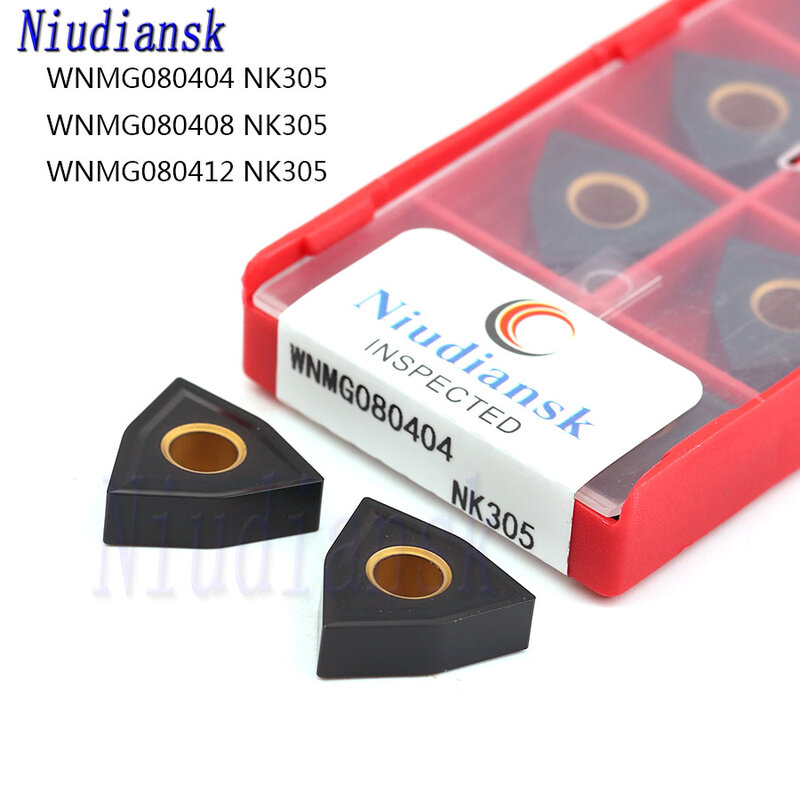 10 قطعة WNMG080404 WNMG080408 WNMG080412 NK305 عالية الجودة الأصلي CNC مخرطة تحول أداة كربيد إدراج خاص للحديد الزهر