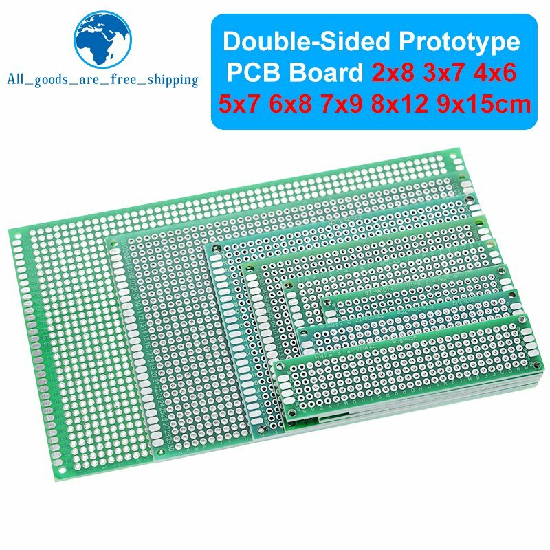 TZT-العالمي الدوائر المطبوعة مجلس الكلور Arduino ، ضعف الجانب النموذج ، protoبها بنفسك بروتوبوارد ، 2x8 ، 3x7 ، 4x6 ، 5x7 ، 6x8 ، 7 × 9 ، 8 × 12 ، 9 × 15 سم