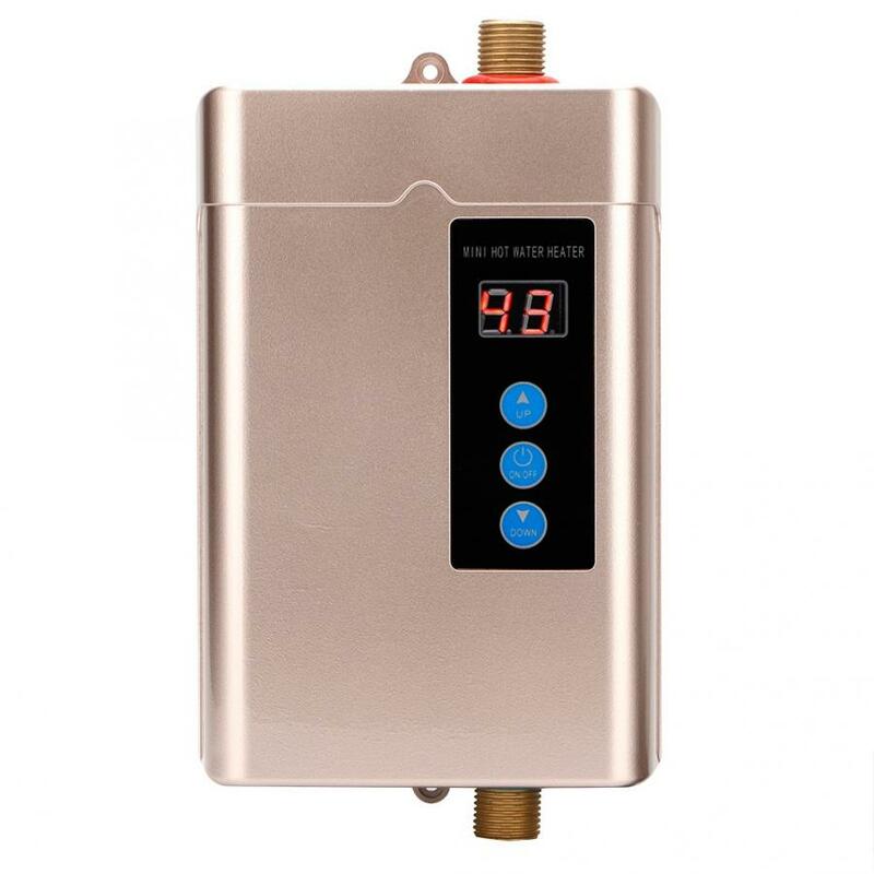 سخان مياه كهربي رقمي للتحكم عن بعد لحظية Tankless سخان المياه للمطبخ الحمام دش المياه تسخين سريع
