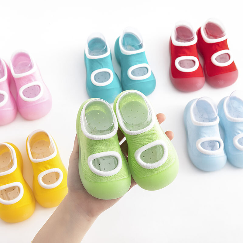 المولود الجديد Bebe تعلم المشي Zapatos الجوارب الرضع باطن المطاط المضادة للانزلاق أحذية الطفل الأولى مشوا لمدة 6 8 12 أشهر 2-3 سنوات