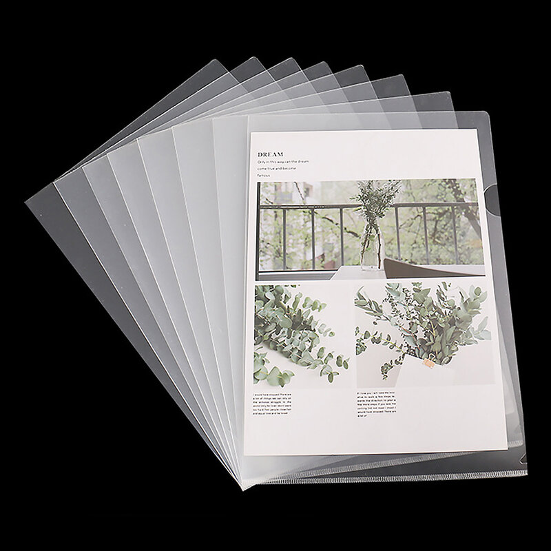 مجلد بلاستيك شفاف بحجم A4 ، واقي مستندات ، للمدرسة ، المنزل ، المكتب ، 30 قطعة