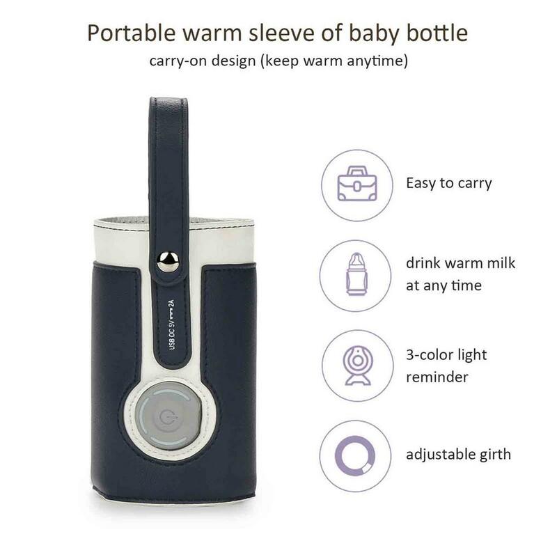 الذكية زجاجة الحليب سخان زجاجة رضاعة للأطفال حقيبة للحفاظ على البرودة USB السفر الحليب الغذاء التدفئة ترموستات المحمولة مدفأة زجاجة الطفل حقيبة زجاجات